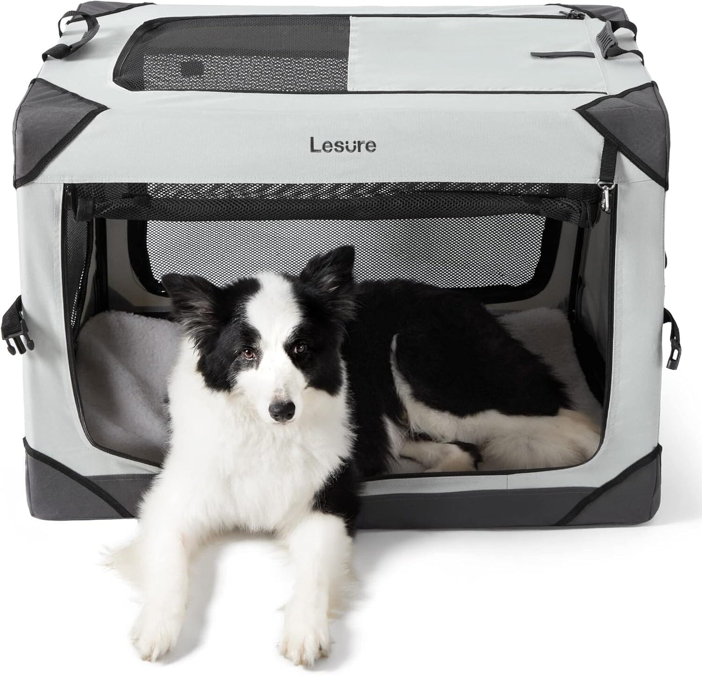 Lesure Collapsible Dog Crate - Portable Pet Crate Lesure Pet