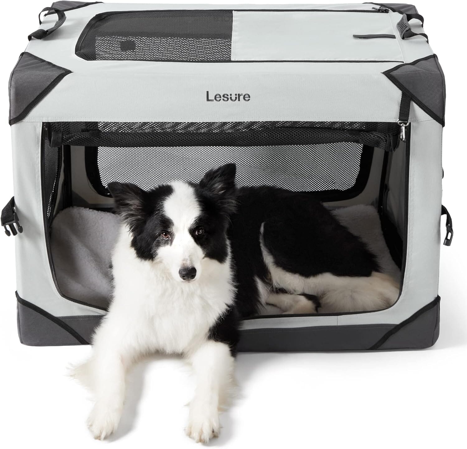 Lesure Collapsible Dog Crate - Portable Pet Crate Lesure Pet