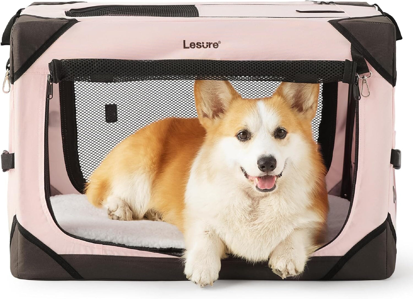 Lesure Collapsible Dog Crate - Portable Pet Crate Lesure Pet