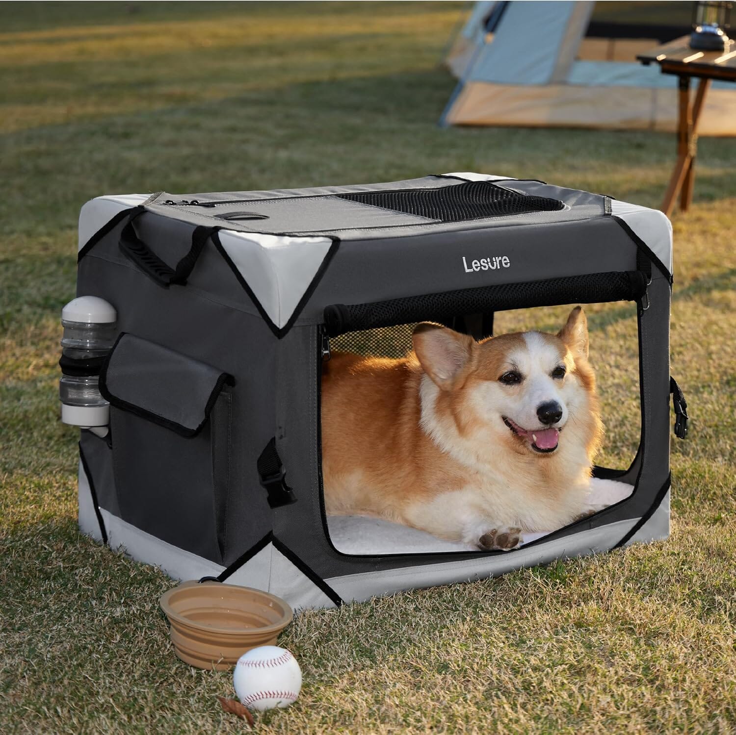 Lesure Collapsible Dog Crate - Portable Pet Crate Lesure Pet