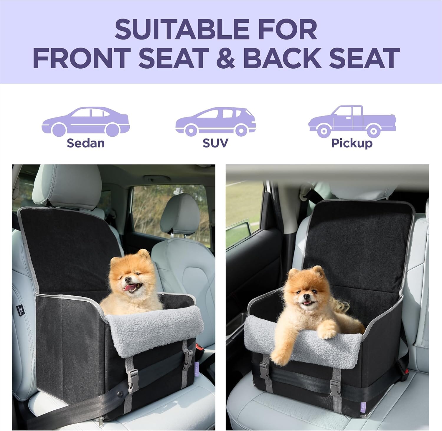 Lesure Foldable Car Seat Bed Pet Bed Lesure Pet