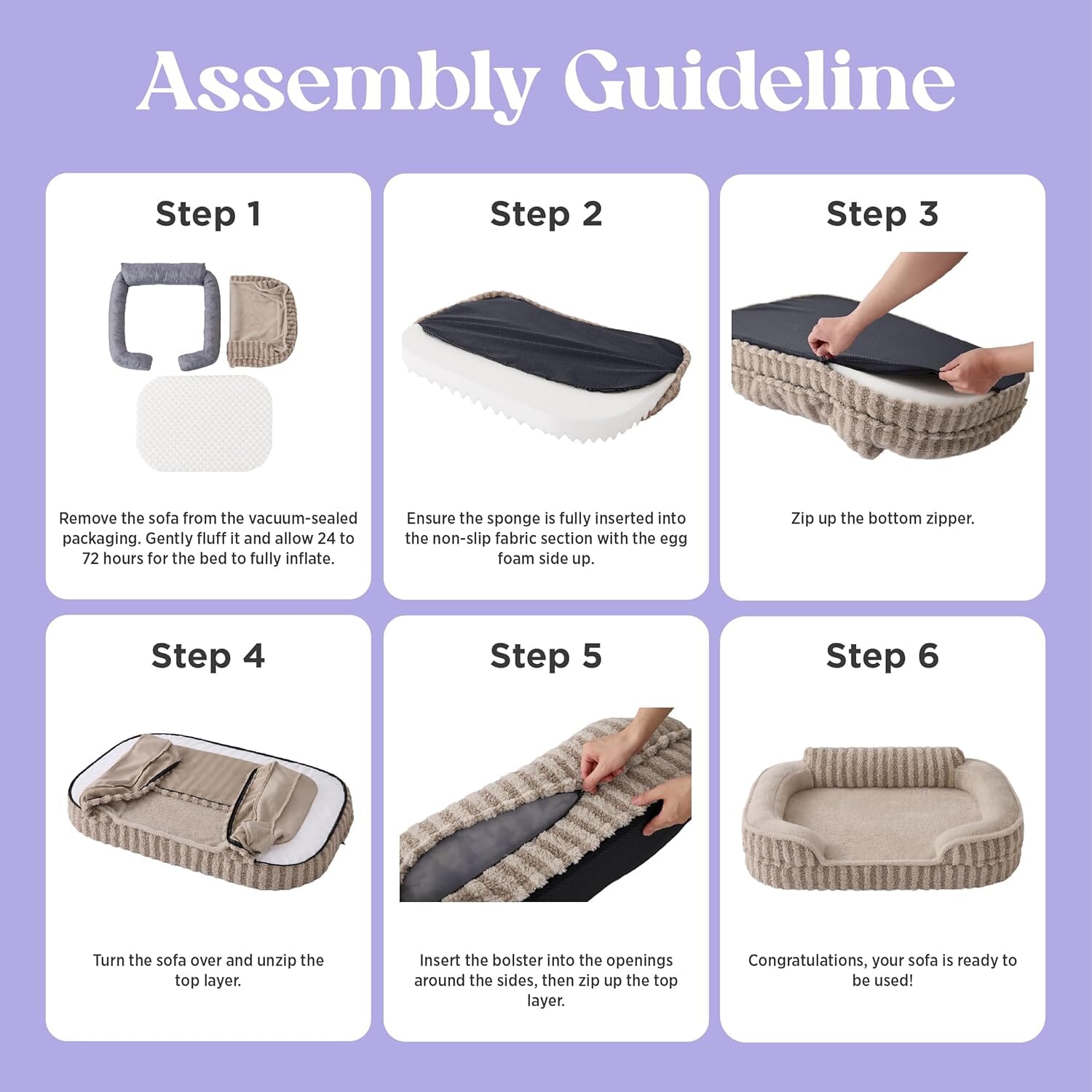 Lesure High Back Pet Sofa Pet Bed Lesure Pet