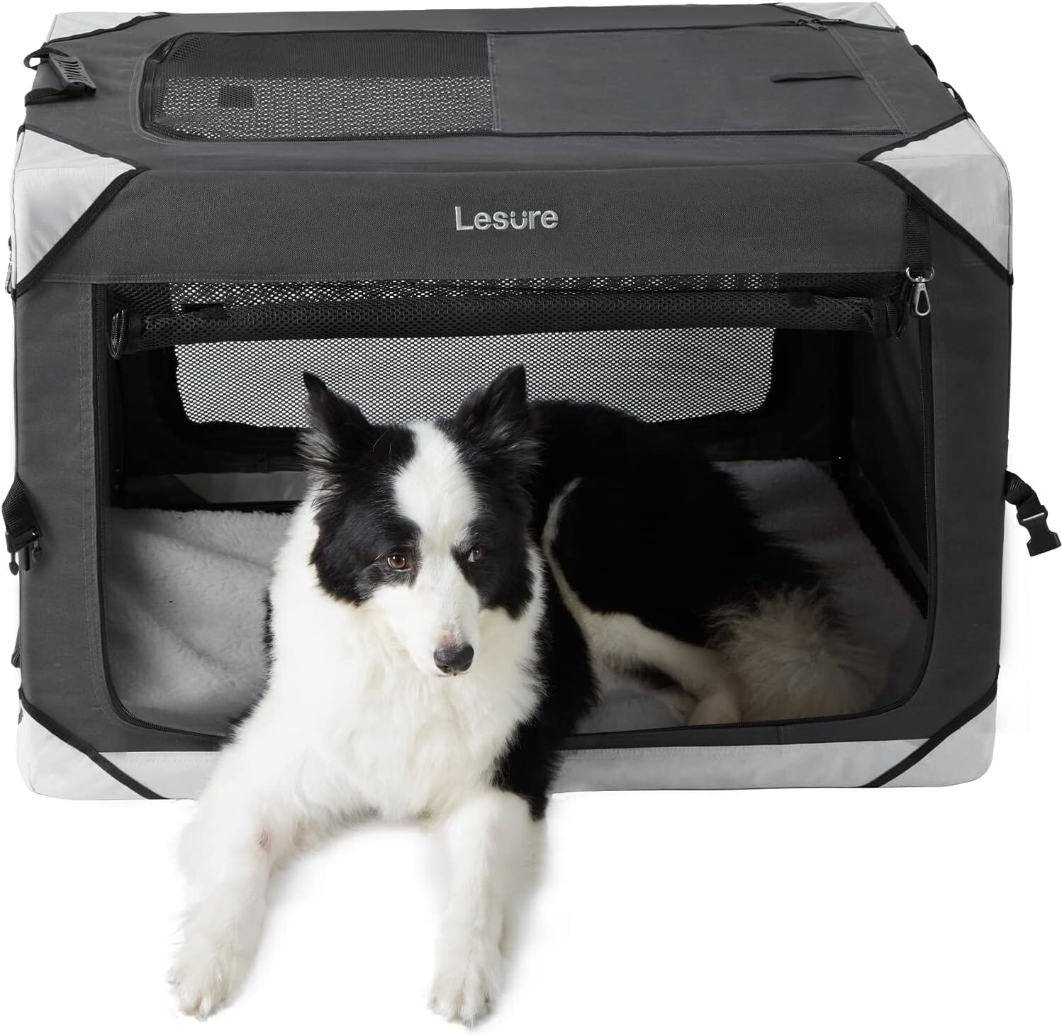 Lesure Collapsible Dog Crate - Portable Pet Crate Lesure Pet