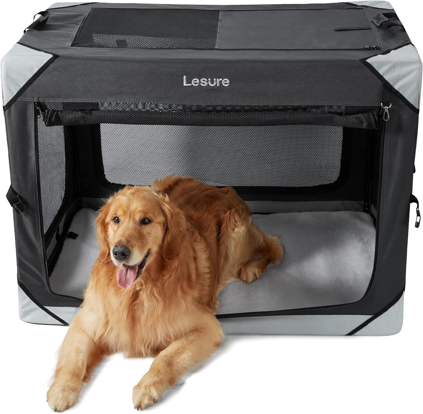 Lesure Collapsible Dog Crate - Portable Pet Crate Lesure Pet