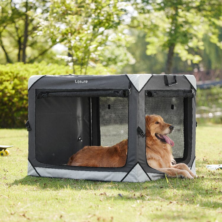 Lesure Collapsible Dog Crate - Portable Pet Crate Lesure Pet