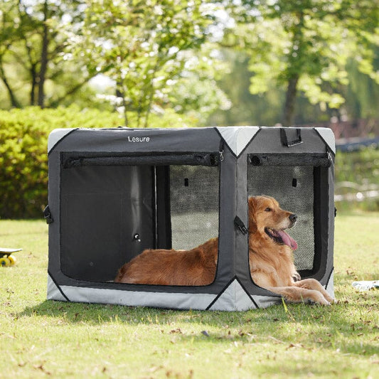 Lesure Collapsible Dog Crate - Portable Pet Crate Lesure Pet