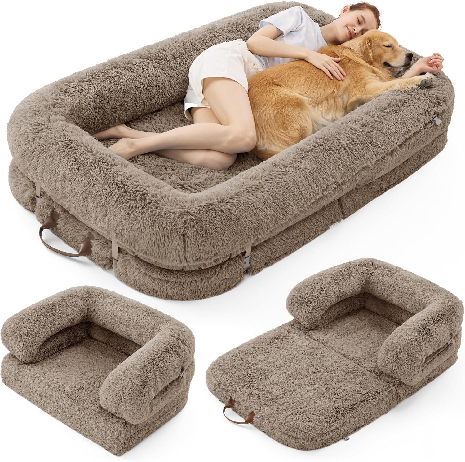 Lesure 3 in 1 Foldable Human Dog Bed Pet Bed Lesure Pet