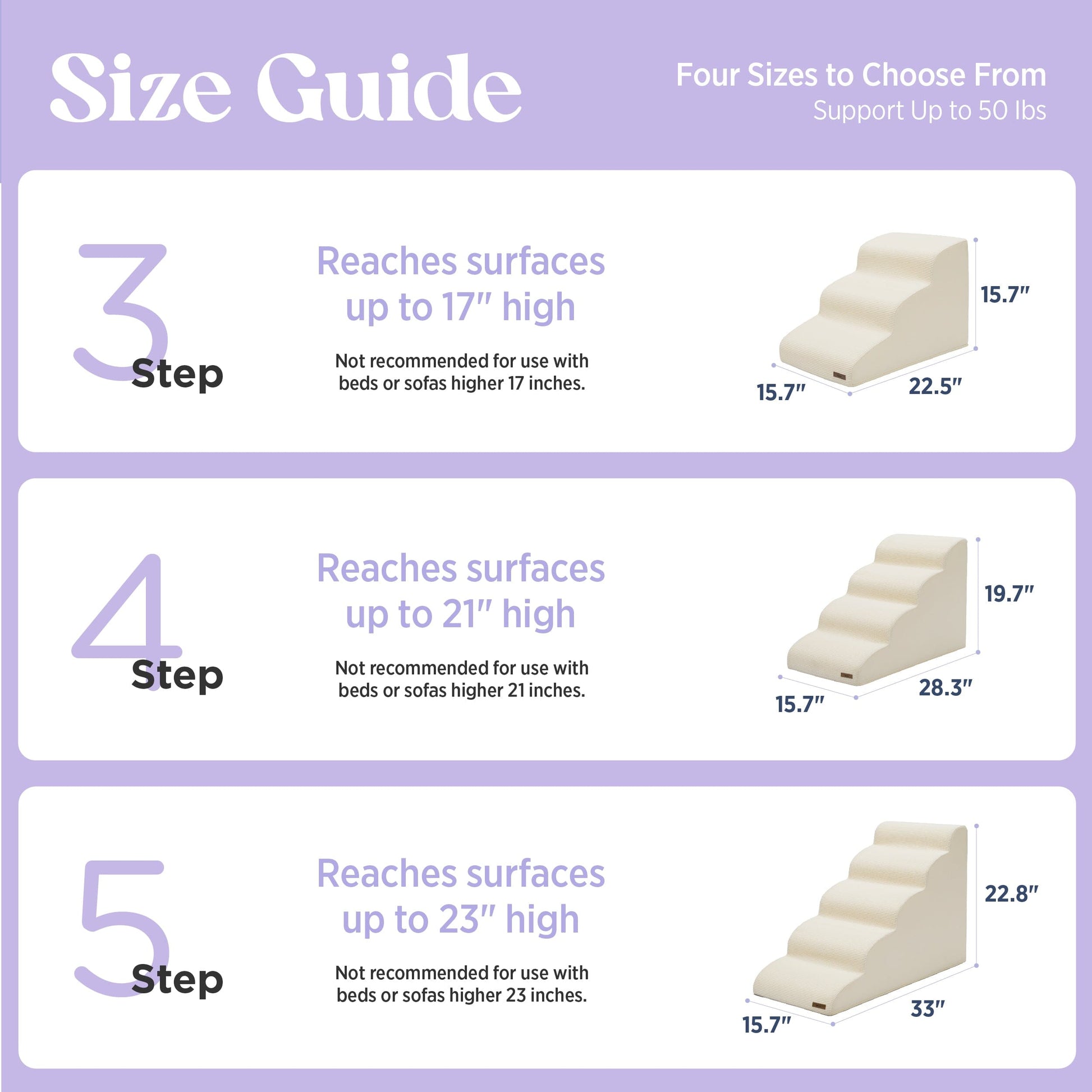 Lesure Orthopedic Dog Stairs Pet Stairs Lesure Pet