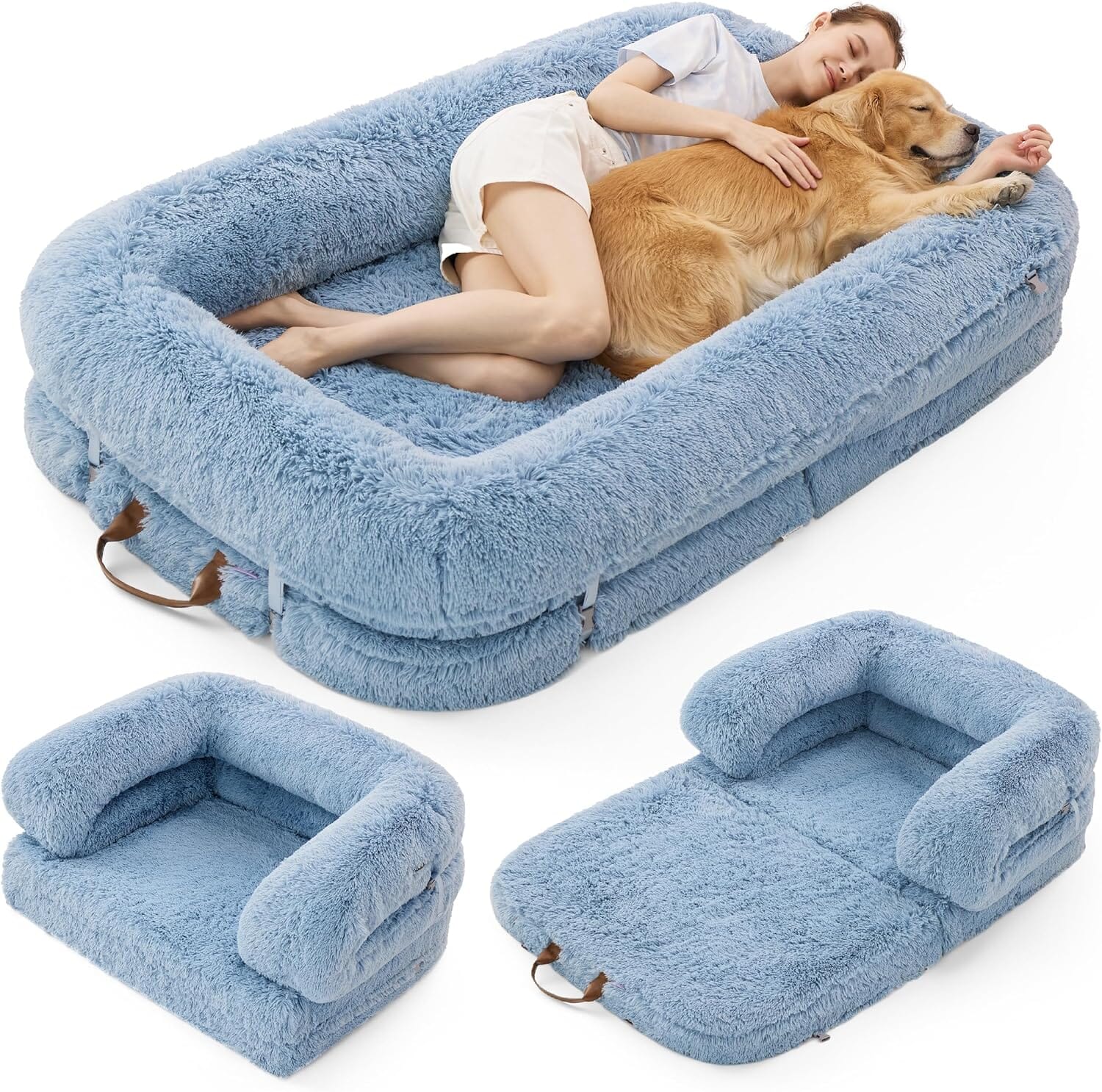 Lesure 3 in 1 Foldable Human Dog Bed Pet Bed Lesure Pet