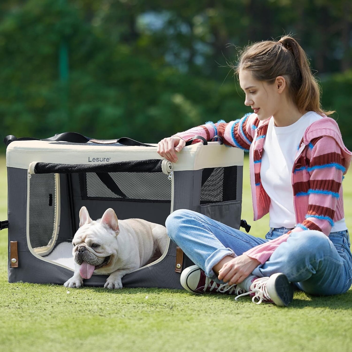 Lesure Collapsible Travel Dog Crate Pet Crate Lesure Pet