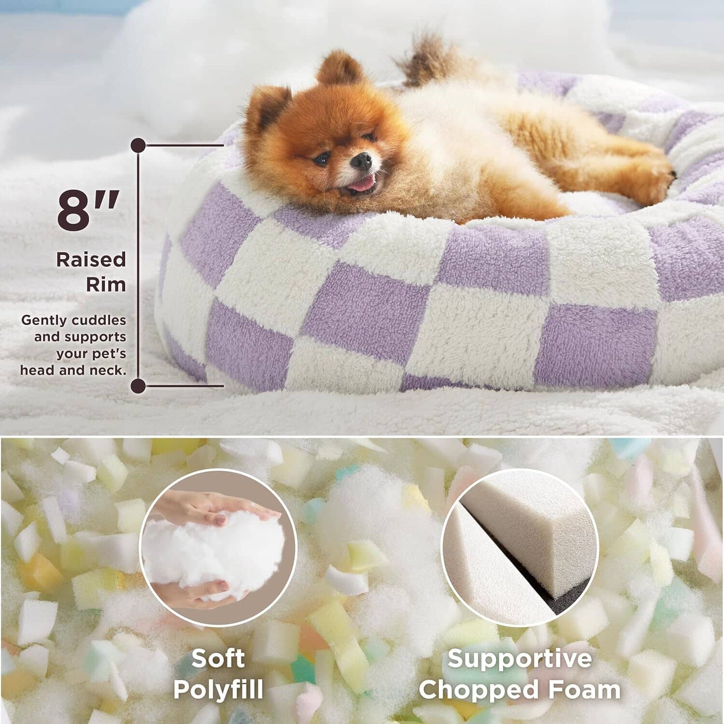 Lesure Calming Donut Bed & Blanket for Dog/Cat Lesure Pet