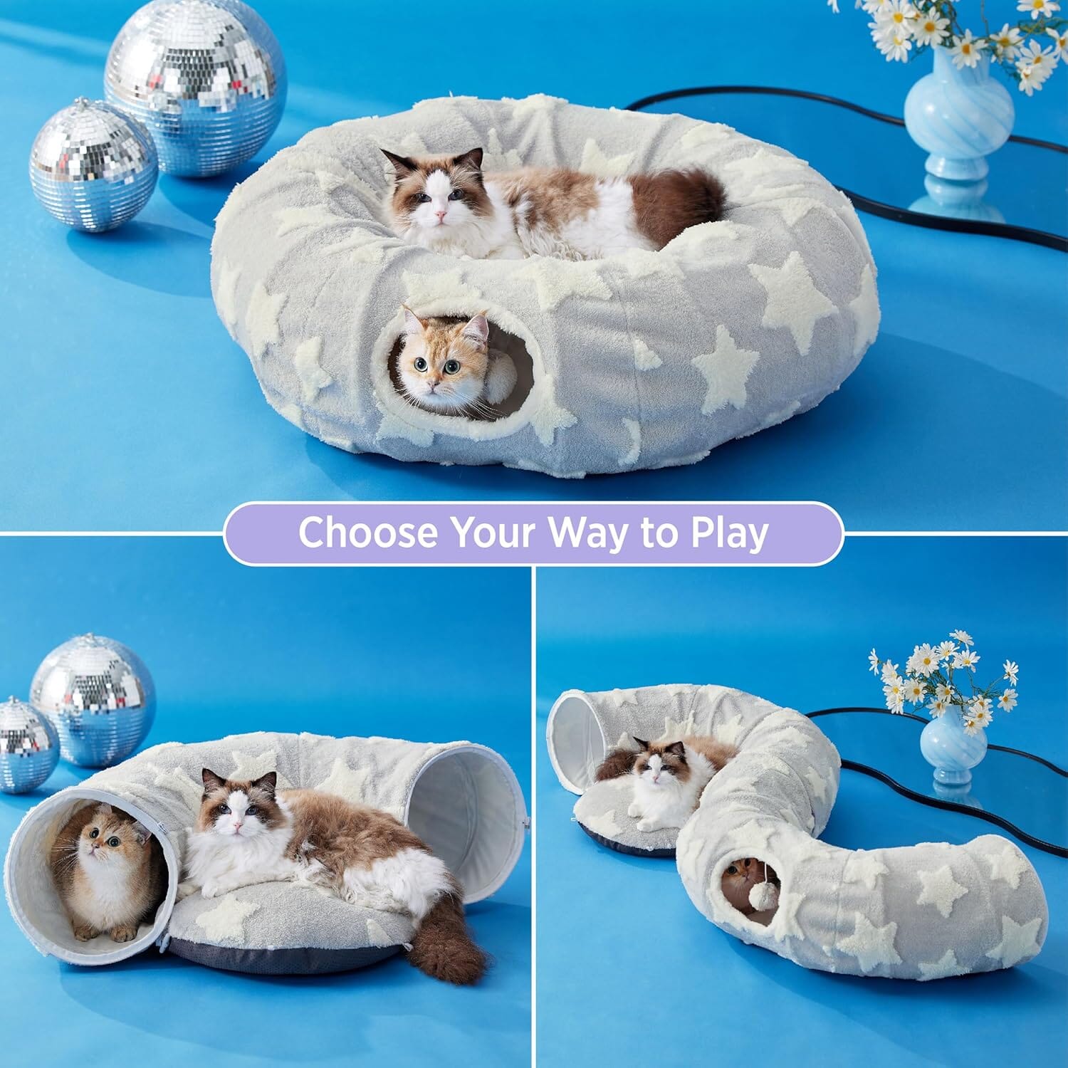 Lesure 2-in-1 Cat Tunnel Bed Pet Supplies Lesure Pet