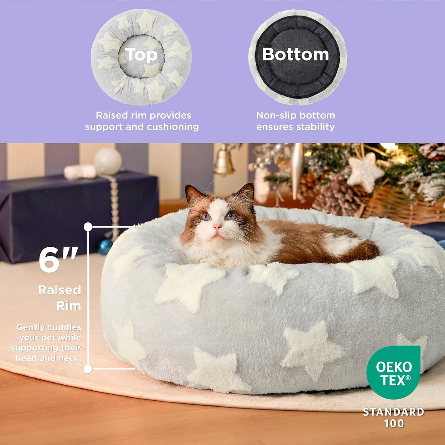 Lesure Calming Donut Bed for Dog/Cat Pet Bed Lesure Pet