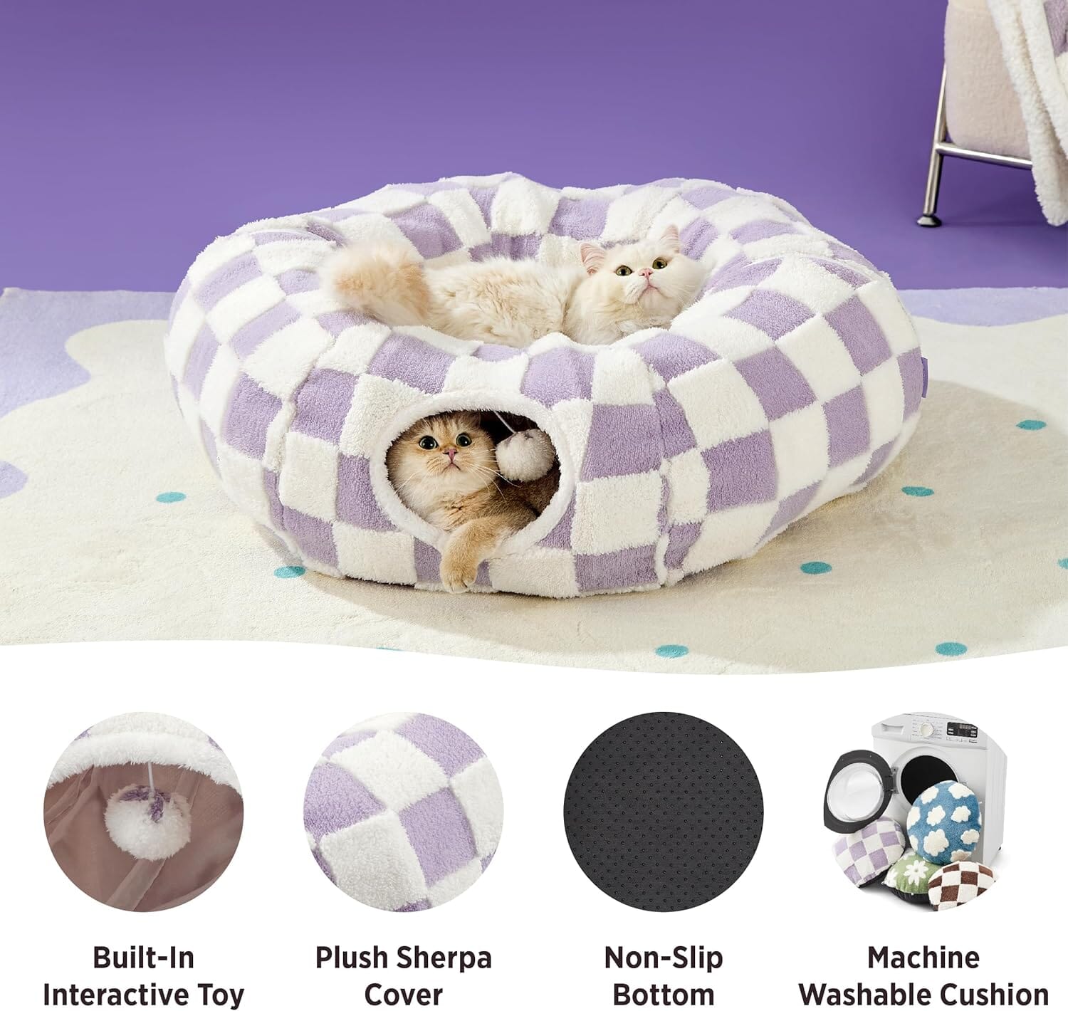 Lesure 2-in-1 Cat Tunnel Bed Pet Supplies Lesure Pet