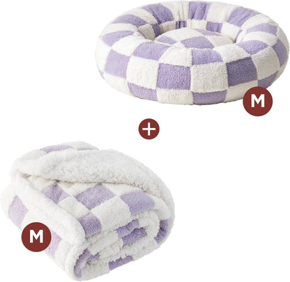 Lesure Calming Donut Bed & Blanket for Dog/Cat Lesure Pet