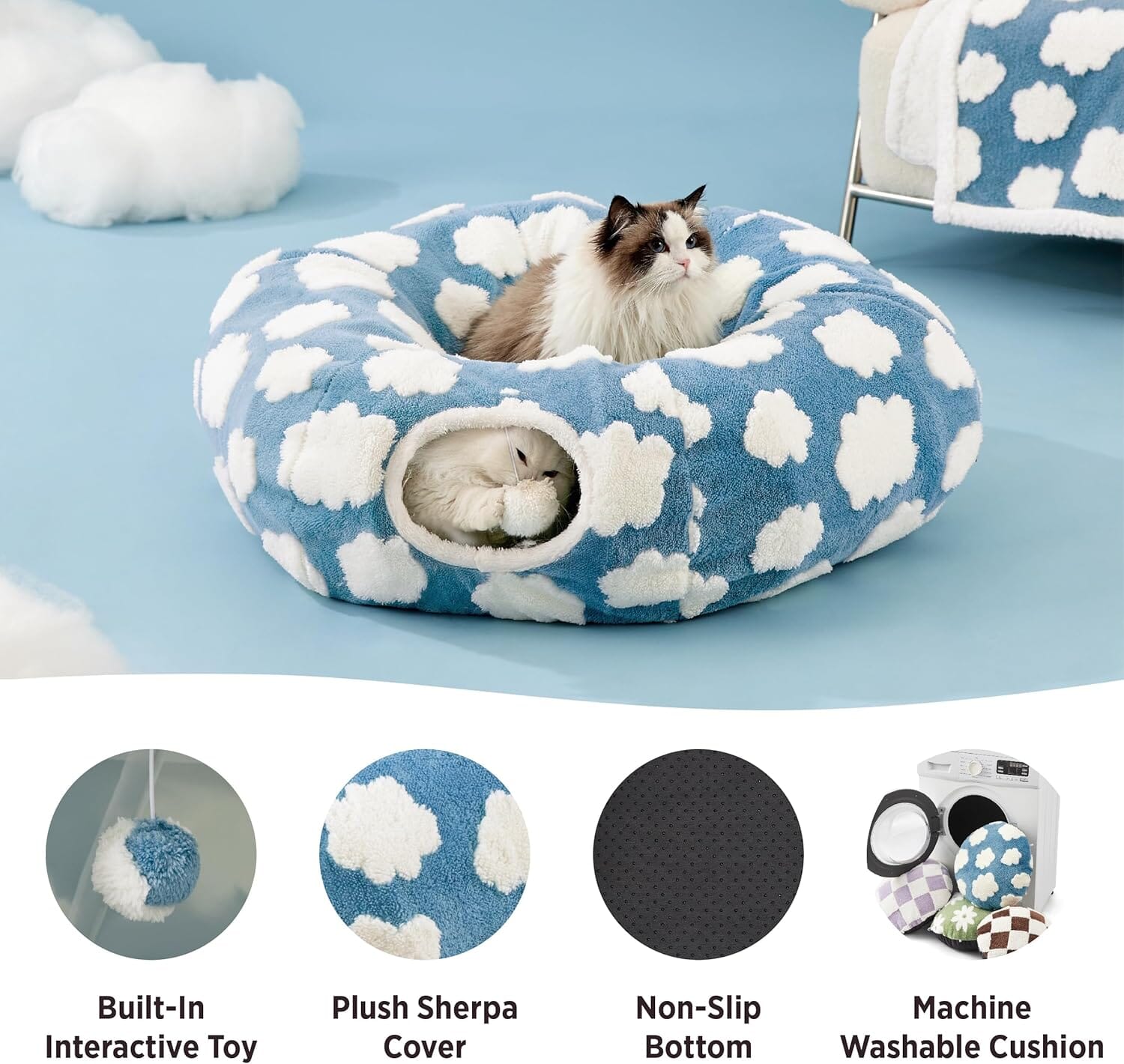 Lesure 2-in-1 Cat Tunnel Bed Pet Supplies Lesure Pet