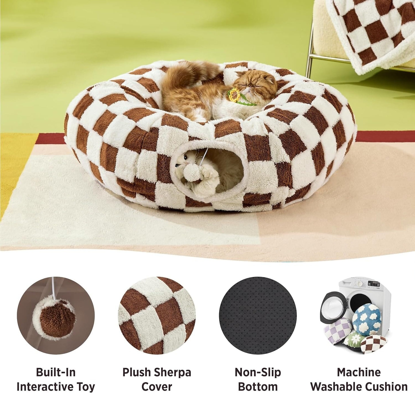 Lesure 2-in-1 Cat Tunnel Bed Pet Supplies Lesure Pet