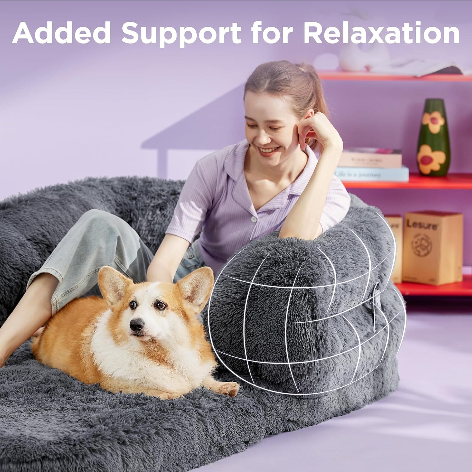 Lesure 3 in 1 Foldable Human Dog Bed Pet Bed Lesure Pet