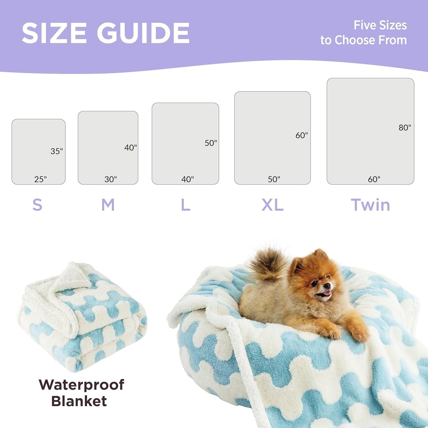 Lesure Waterproof Puppy Blanket for Dog/Cat Puppy Blanket Lesure Pet