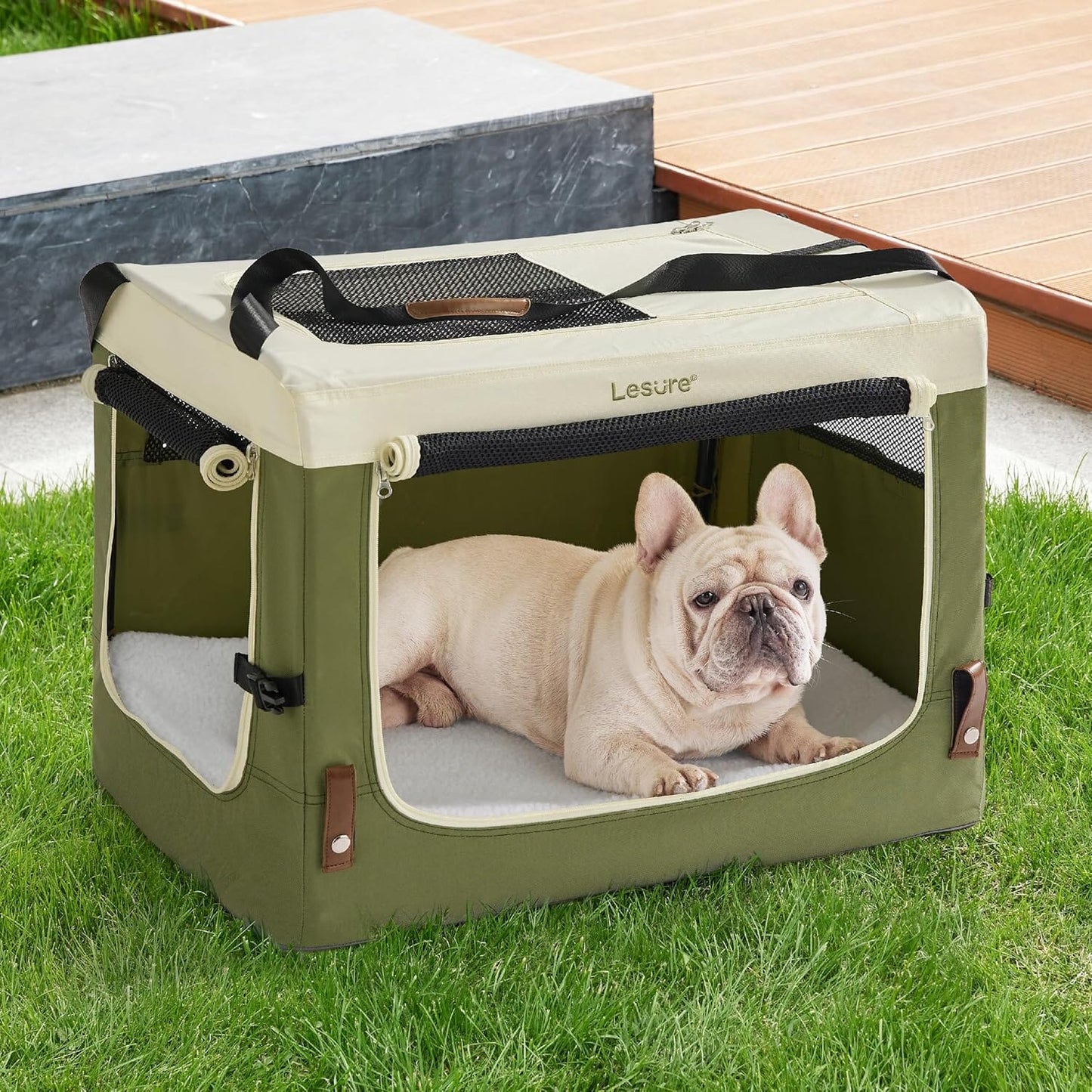 Lesure Collapsible Travel Dog Crate Pet Crate Lesure Pet