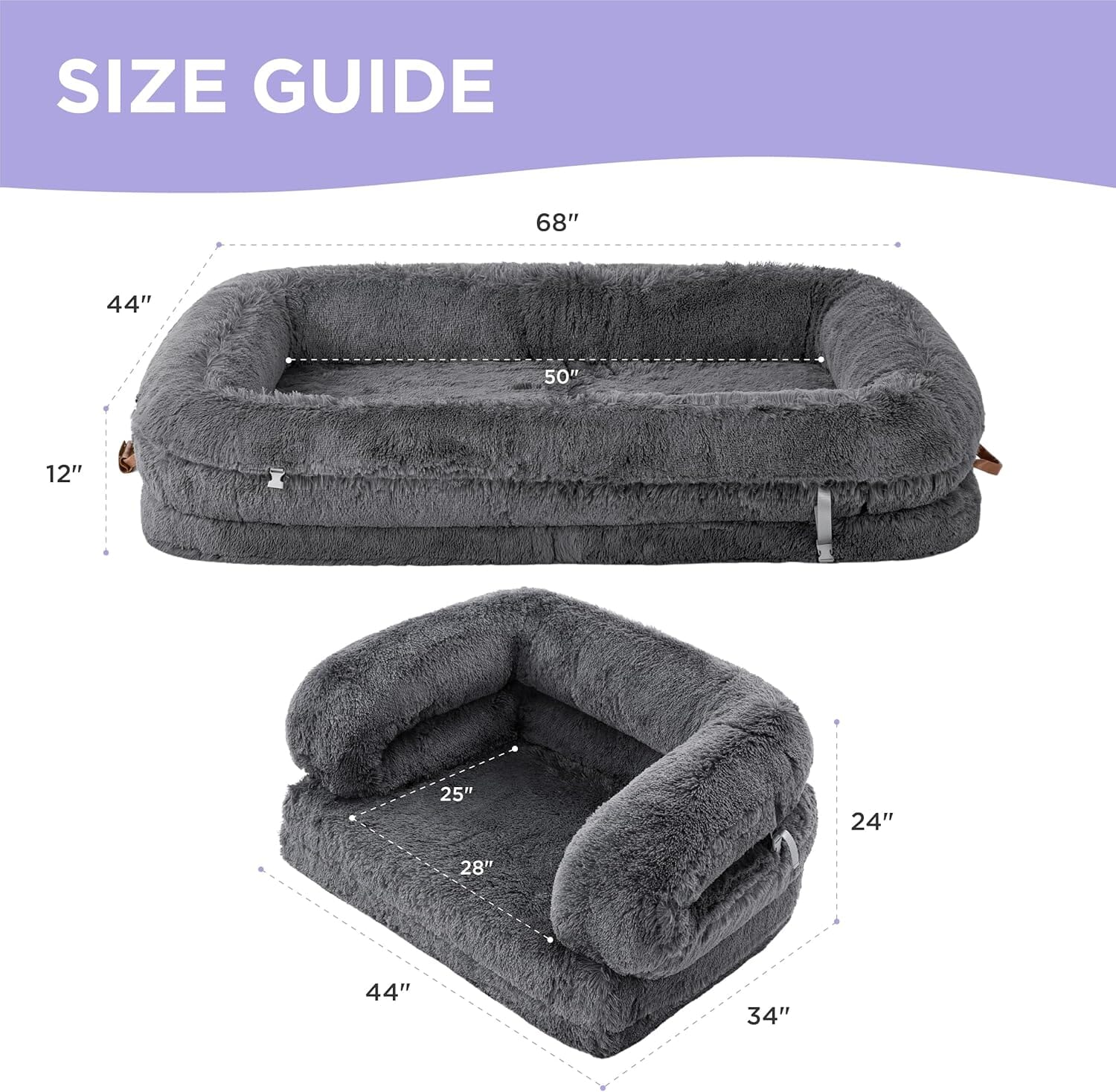 Lesure 3 in 1 Foldable Human Dog Bed Pet Bed Lesure Pet