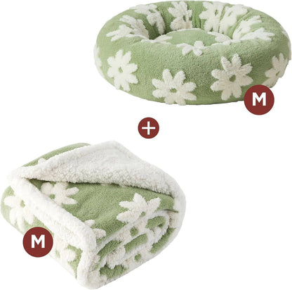 Lesure Calming Donut Bed & Blanket for Dog/Cat Lesure Pet