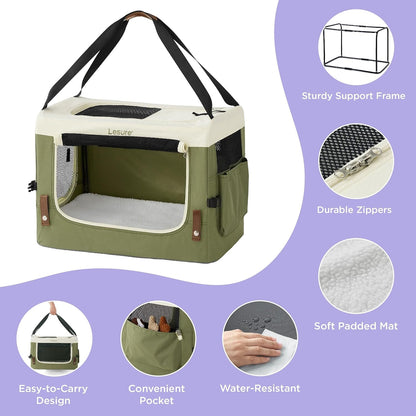 Lesure Collapsible Travel Dog Crate Pet Crate Lesure Pet