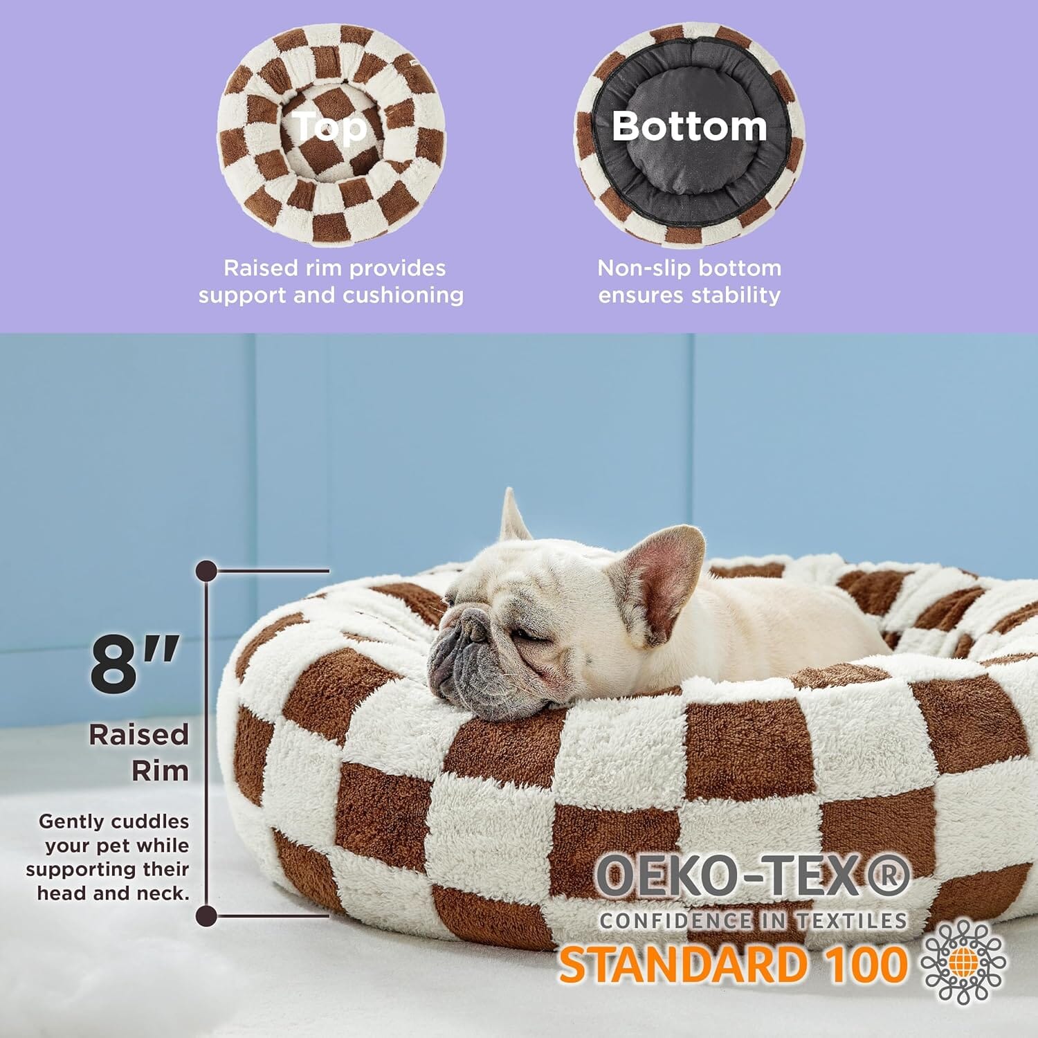 Lesure Calming Donut Bed & Blanket for Dog/Cat Lesure Pet