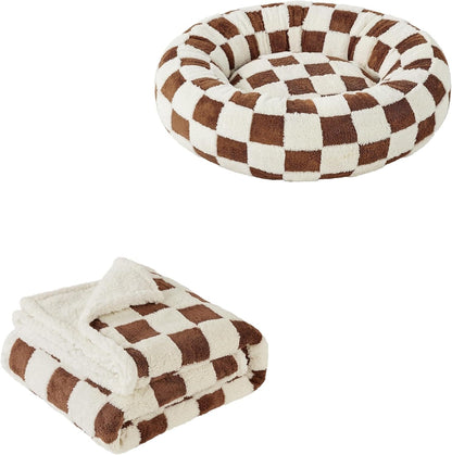 Lesure Calming Donut Bed & Blanket for Dog/Cat Lesure Pet