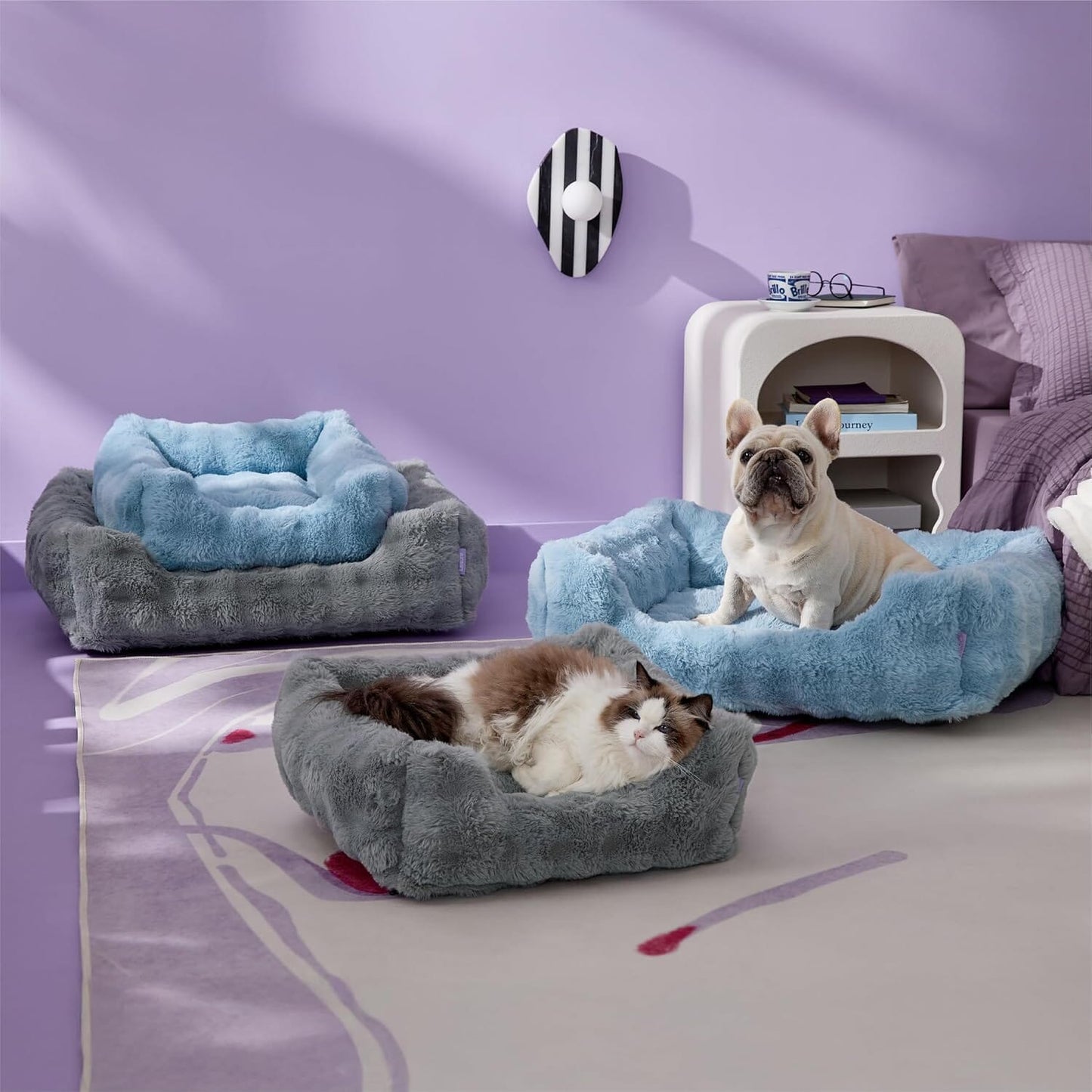 Lesure Faux Fur Bubble Pet Bed Pet Bed Lesure Pet