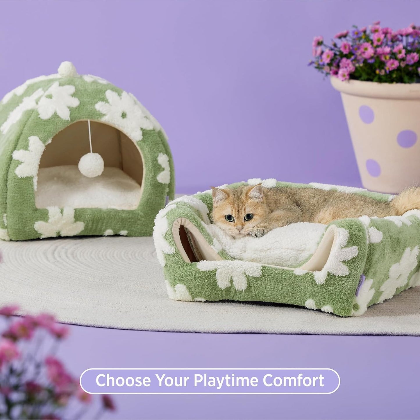 Lesure 2 in 1 Cat Cave Bed Pet Bed Lesure Pet