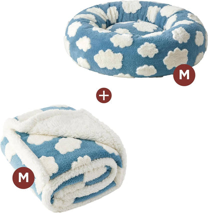 Lesure Calming Donut Bed & Blanket for Dog/Cat Lesure Pet