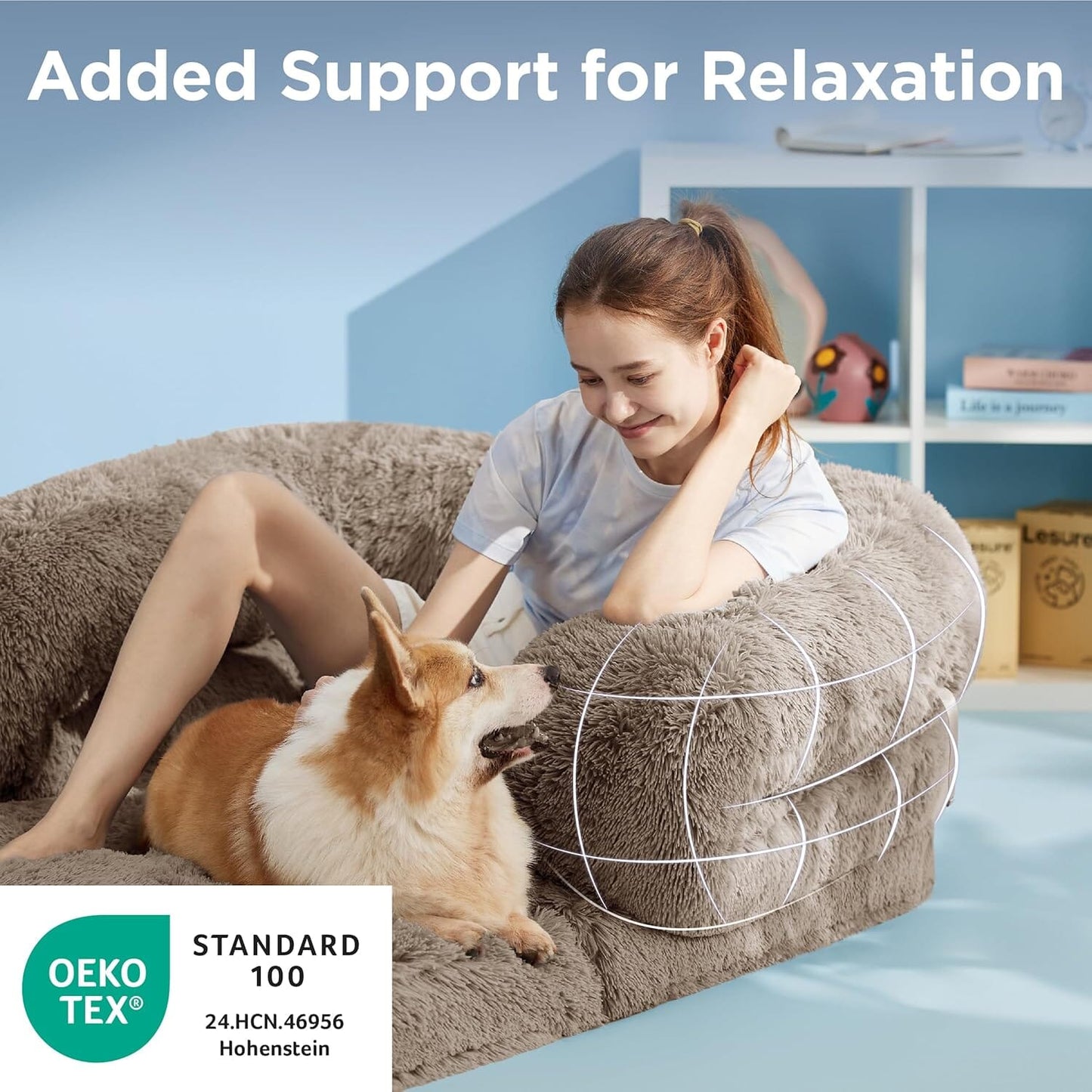 Lesure 3 in 1 Foldable Human Dog Bed Pet Bed Lesure Pet