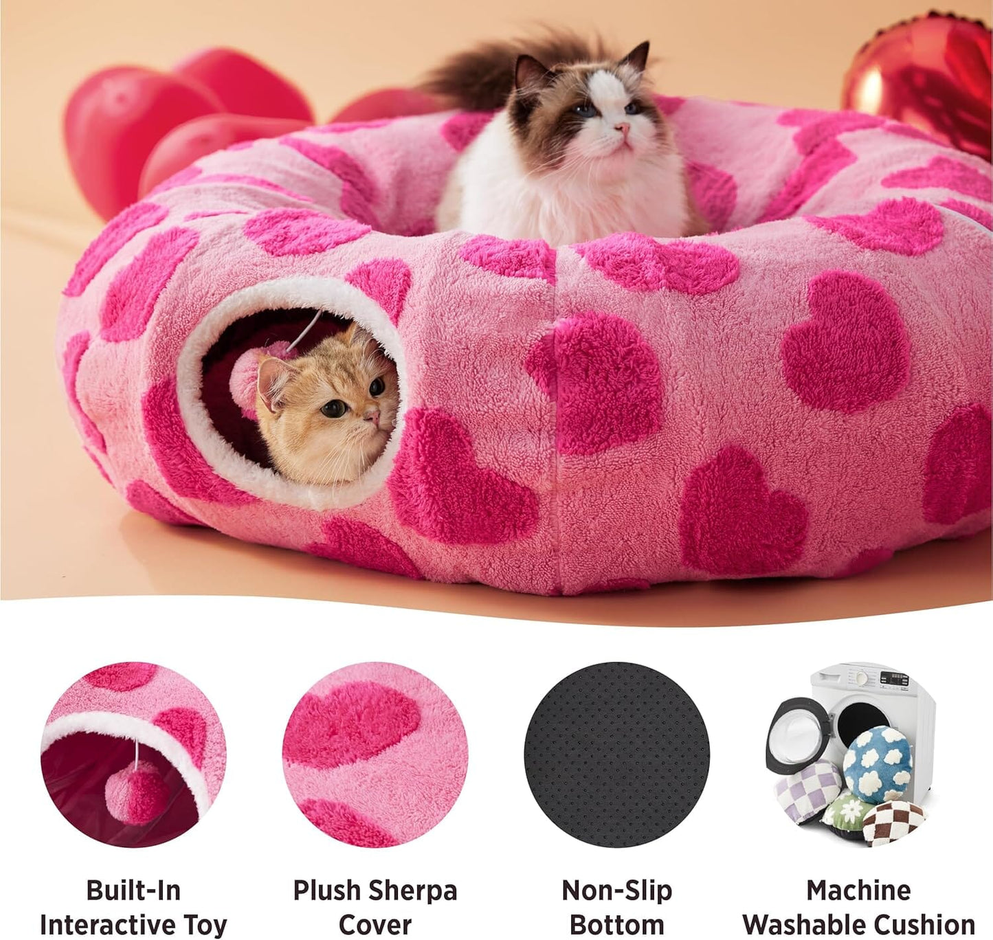 Lesure 2-in-1 Cat Tunnel Bed Pet Supplies Lesure Pet