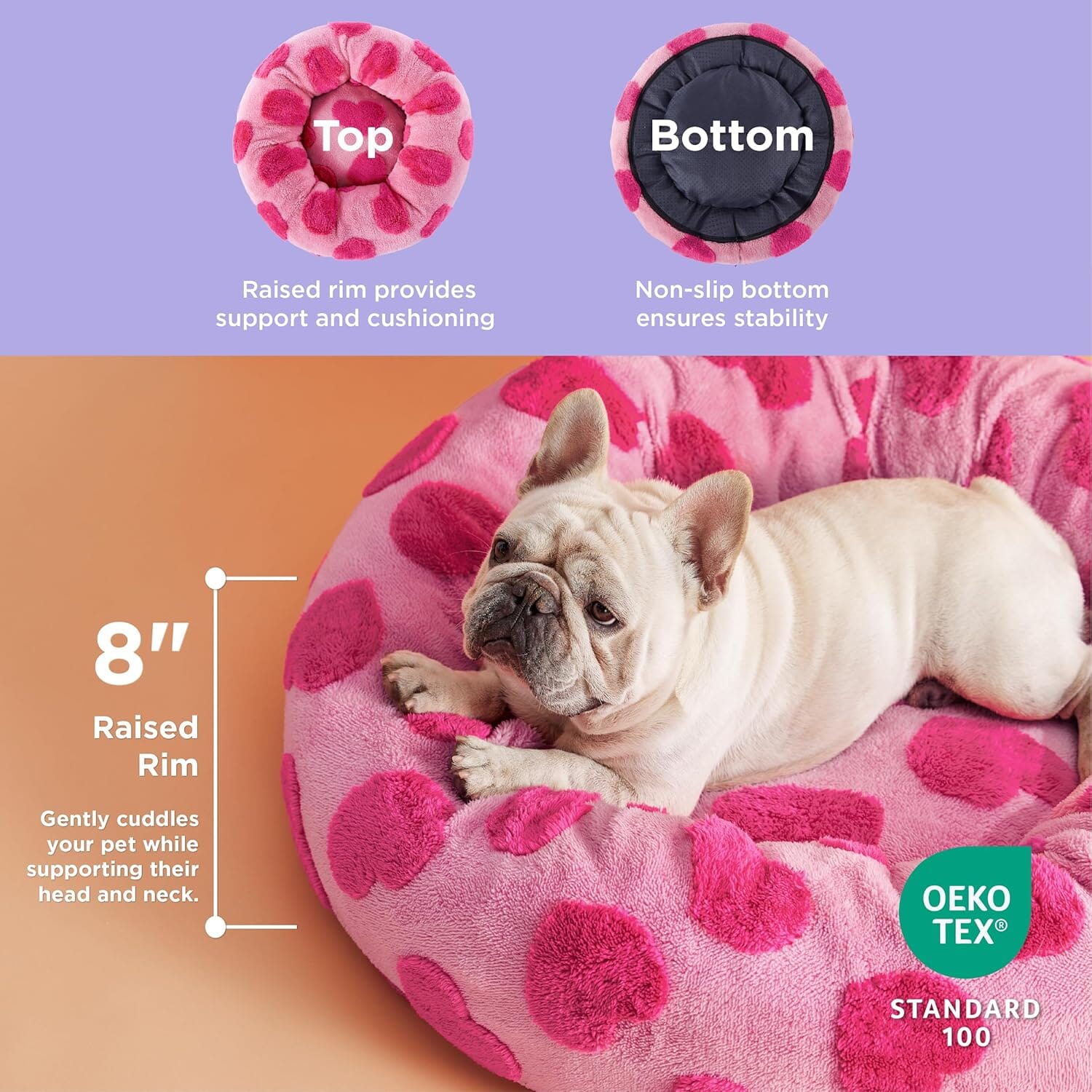 Lesure Calming Donut Bed for Dog/Cat Pet Bed Lesure Pet