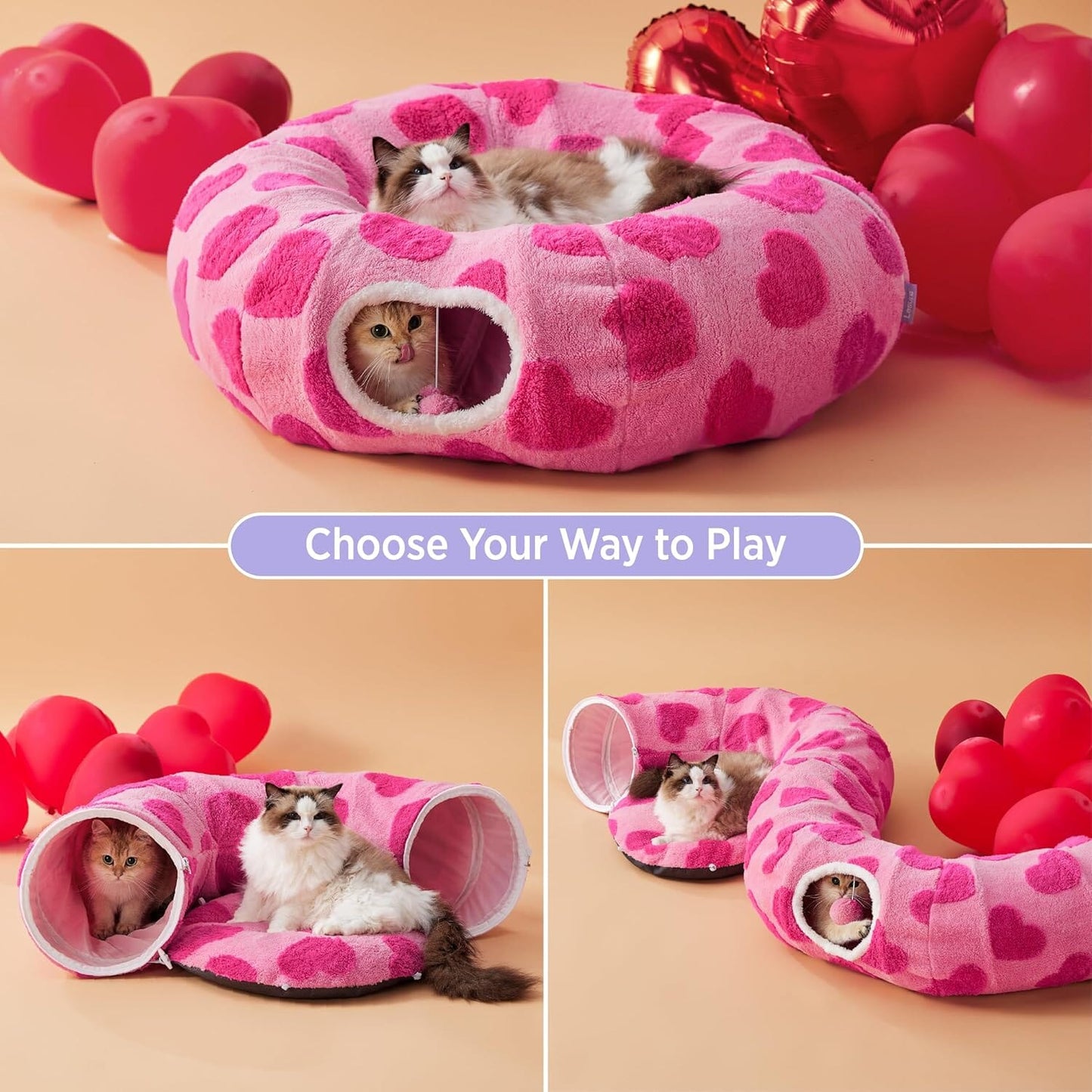 Lesure 2-in-1 Cat Tunnel Bed Pet Supplies Lesure Pet