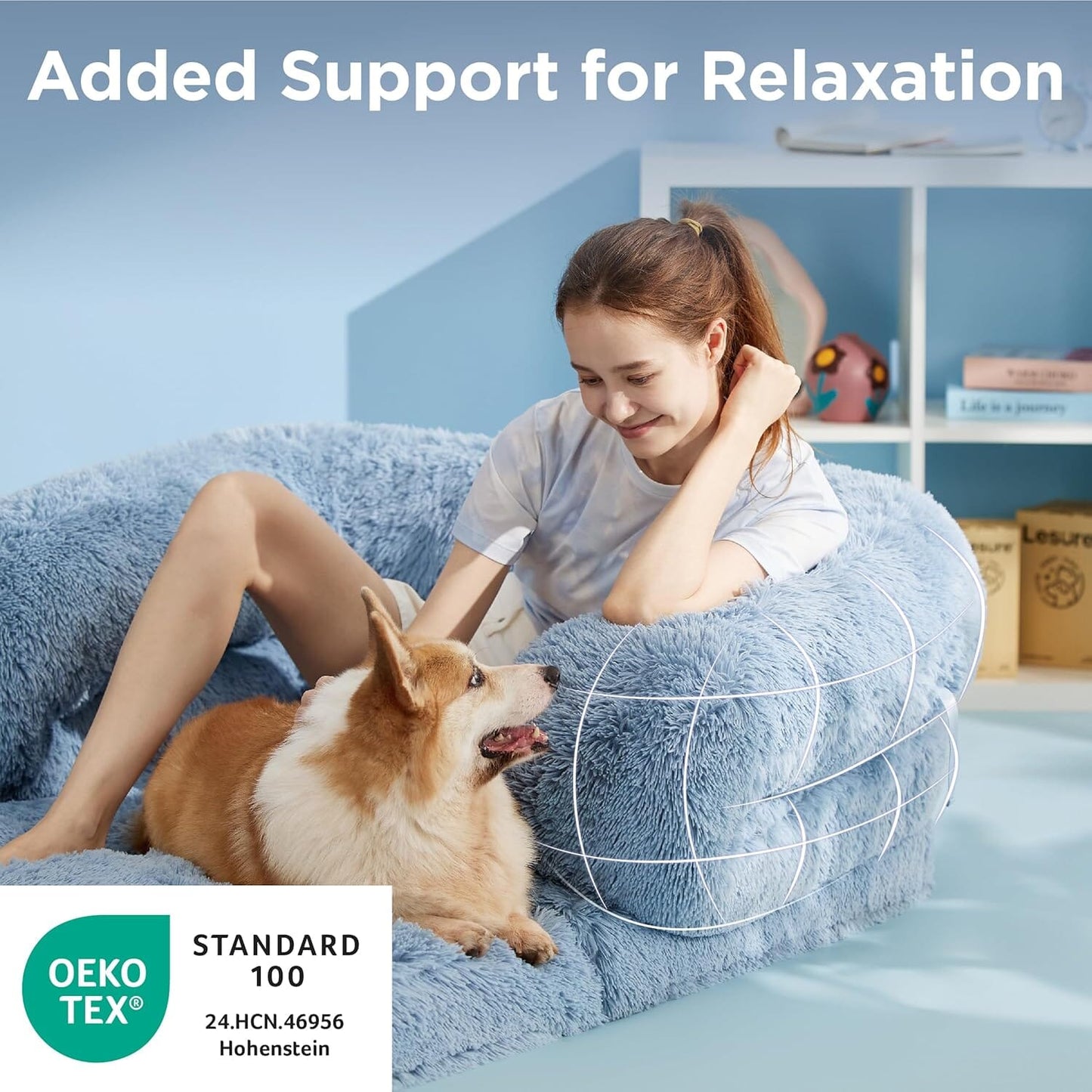 Lesure 3 in 1 Foldable Human Dog Bed Pet Bed Lesure Pet