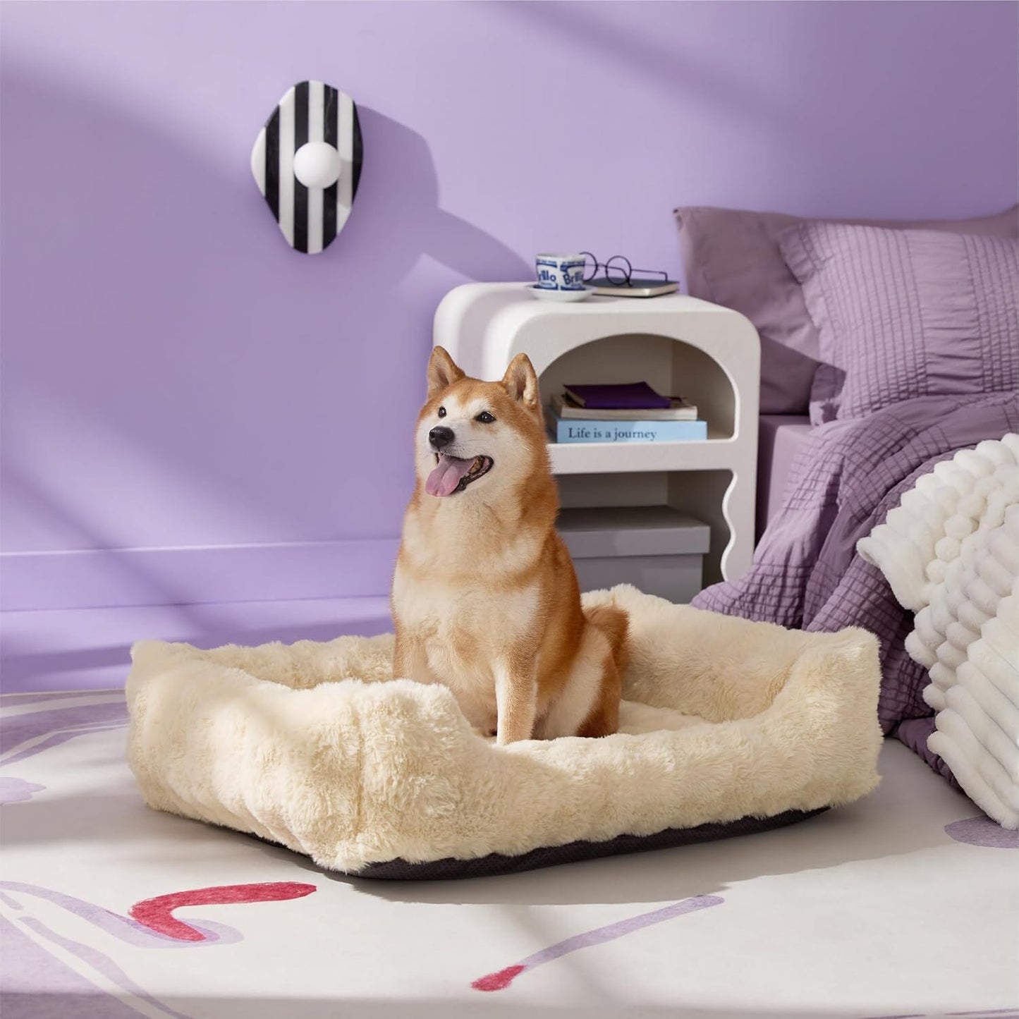 Lesure Faux Fur Bubble Pet Bed Pet Bed Lesure Pet