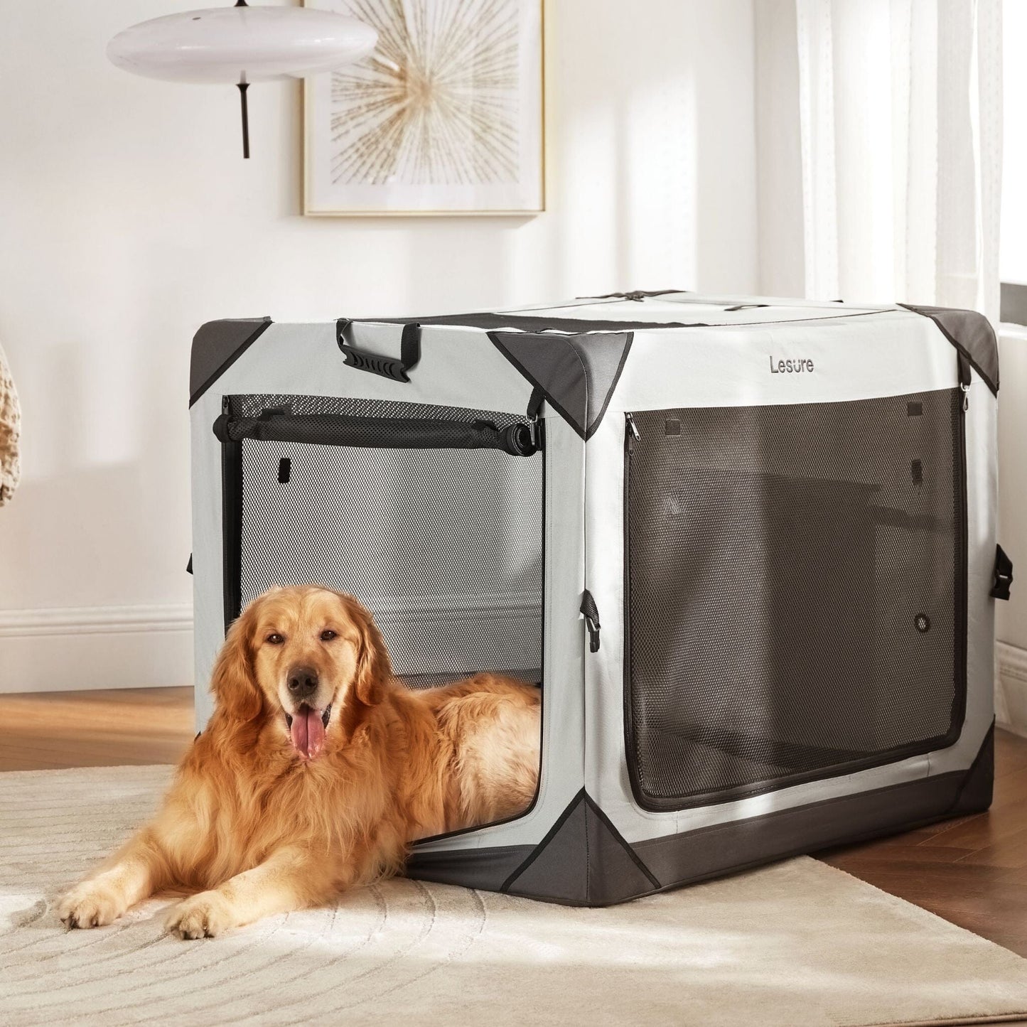Collapsible Soft-Sided Crate Pet Crate Lesure Pet